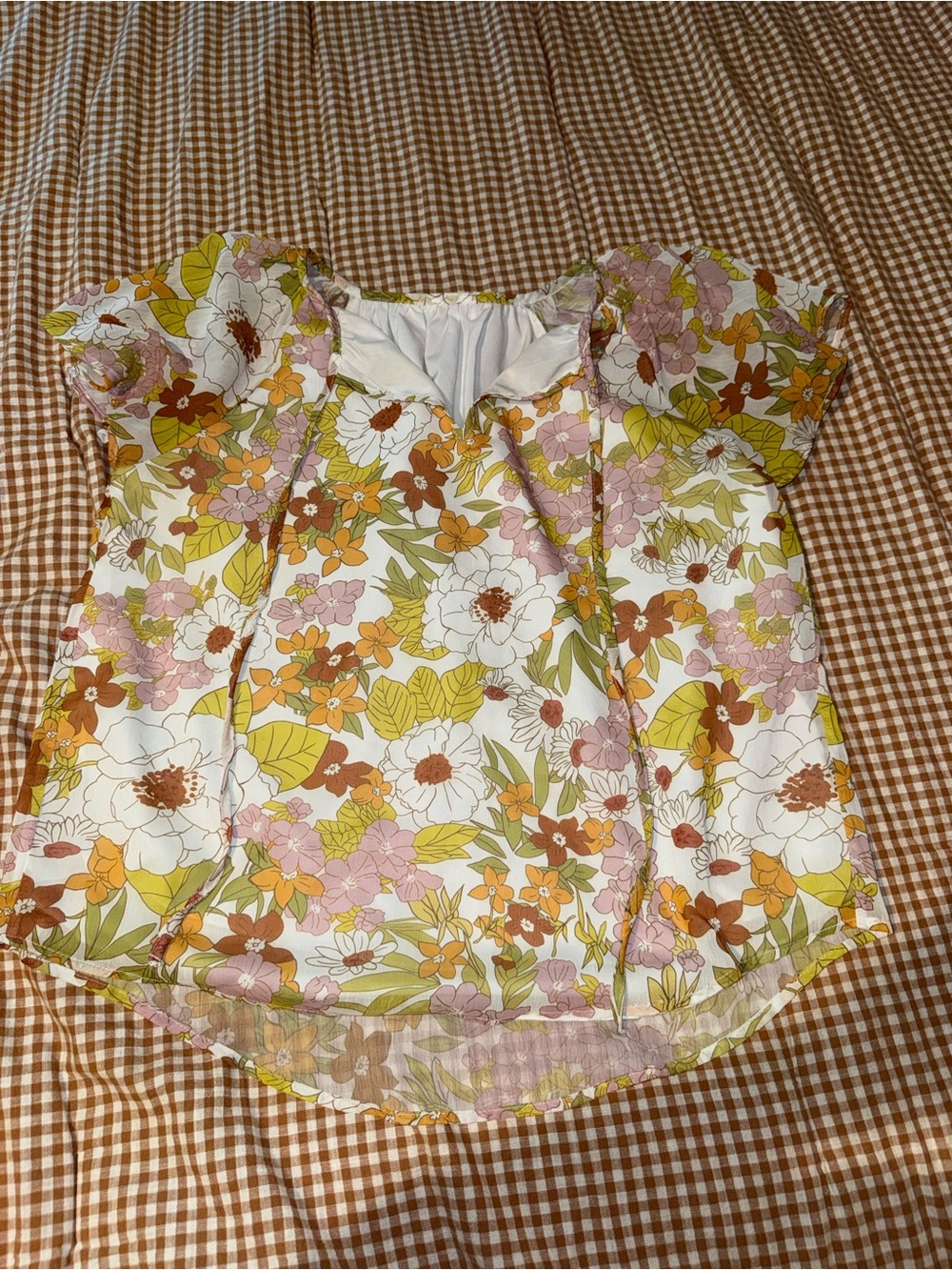 Floral Top in White and Pastel Mix